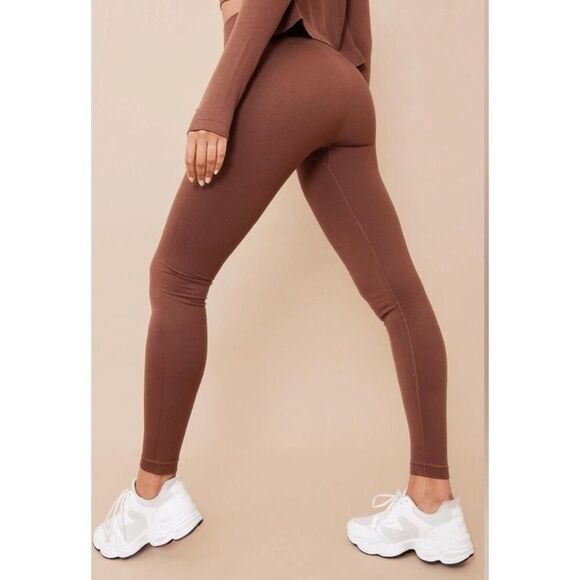 Pretty little thing PLT S NWT Chocolate Basic Seamless High Waist Gym leggings - Picture 1 of 8